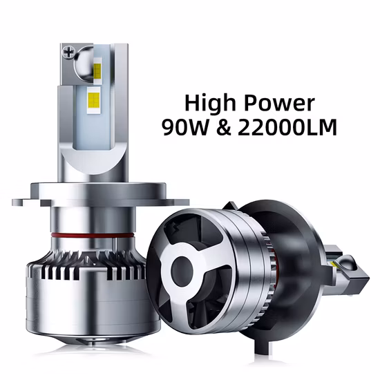 Kit de conversão automática LED para sistemas de iluminação automotiva H4 90W 6500K